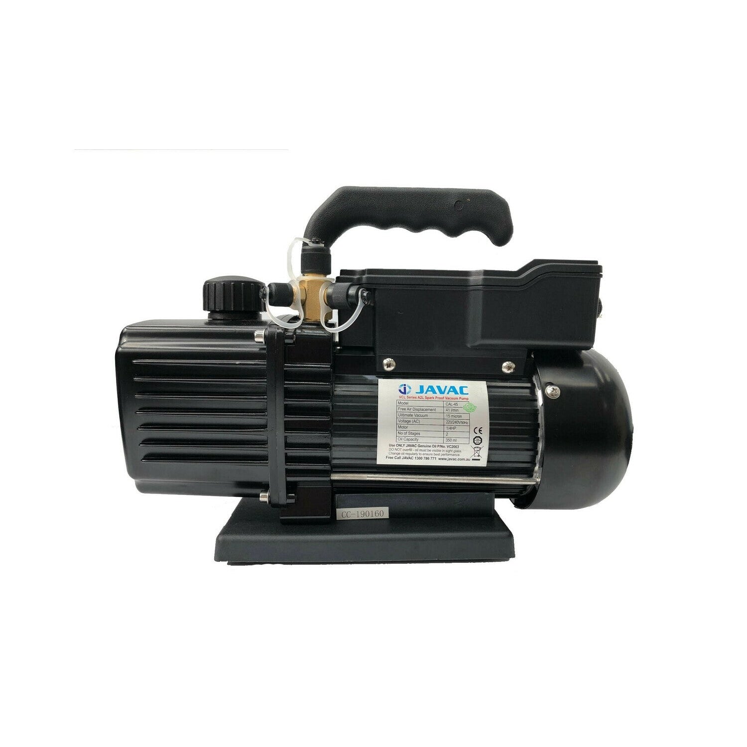JAVAC CAL Series, 45 L/min, 2-stage Vacuum Pump - R32 Compliant -  - JAVAC PTY. LTD.